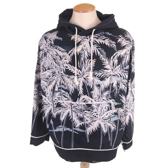 Palm Angels Allover Palm Print Pullover Shirt Size 50 L Oversized Mens New - Picture 1 of 13